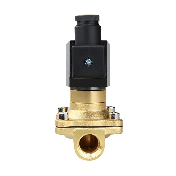 H.A.K. 1/2" NPT Brass Solenoid Valve - Normally Closed, IP65, For Air, Gas, Water