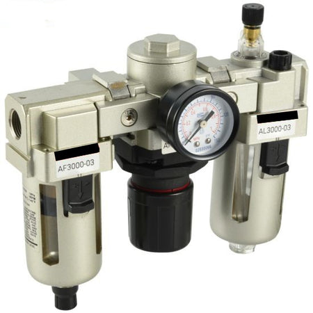 Alitair Pneumatic Frl Unit for Compressed Air Manual Drain Oil Water Separator Lubricated Air Filter Regulator