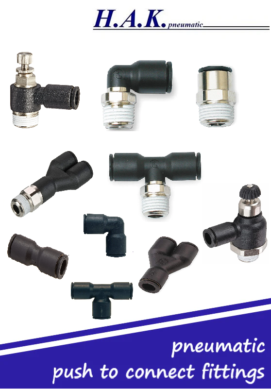 HAK Pneumatic Push In Fittings Compact (Legris Style)