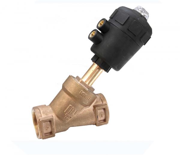 HAK Pneumatic Brass Piston-operated Angle seat valve 1" Normally Close (HAK-2000-25-B-NC)