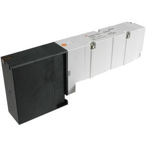 VQ4*5*, 4000 Series, 5 Port Solenoid Valve, Plug Lead, Base Mounted