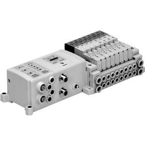 SS5V3-W10S1, 3000 Series, Tie Rod Base Mfld, Serial Wiring w/Input, Output Unit (for EX250)