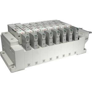 SS5V1-10F/P*, 1000 Series, Tie Rod Base Manifold, D-sub Connector & Flat Ribbon Cable Type