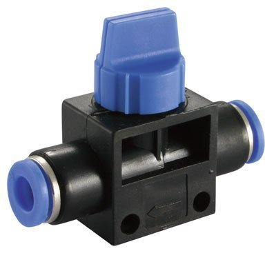 HAK Pneumatic HVFFB SERIES Push to Connect 2 Way Hand Valve Union – Metric Tube