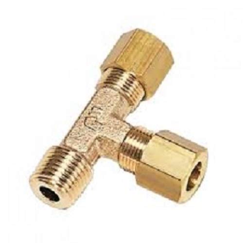 HAK Pneumatic brass compression Run Tee to male Pipe (NPT)