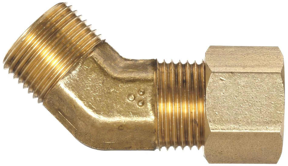 HAK Pneumatic brass compression 45° Elbow to male Pipe (NPT) connector