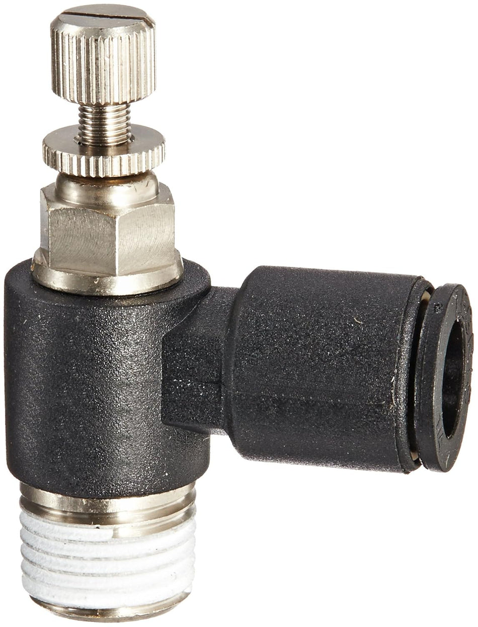 HAK Pneumatic Compact BNSC SERIES Push to Connect Speed Control Metric Tube x BSPT Male