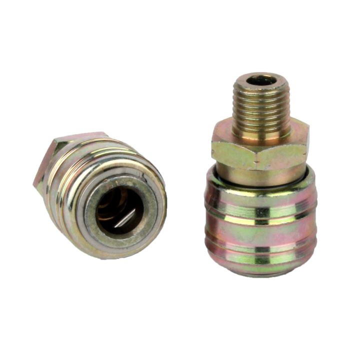 HAK Pneumatic 1/4" Body x 1/4" NPT Aro 210 Male Interchange Quick Coupler Steel
