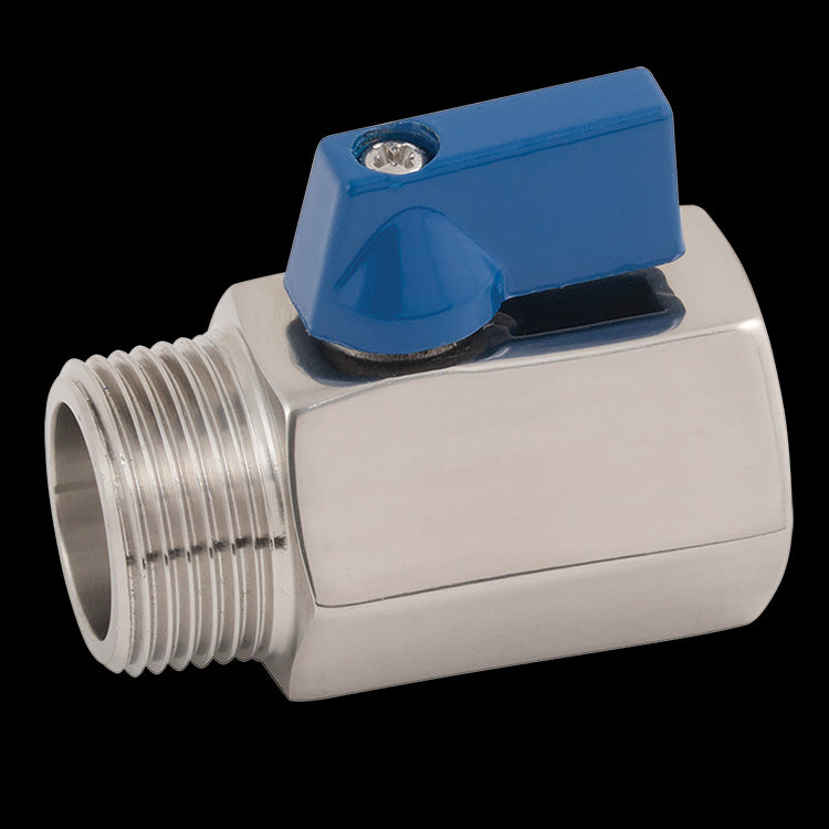 H.A.K. Pneumatic Mini Ball Valve Male-Female NPT