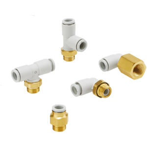 KQ2, One-touch Fitting, Metric Size Tube, R, Rc Connection Thread, w/F ...