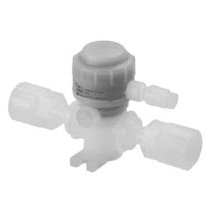 LVQS-Z, 2 Port Chemical Valve, Air Operated, Flare Integral Fitting Type (LQ3), Space Saving