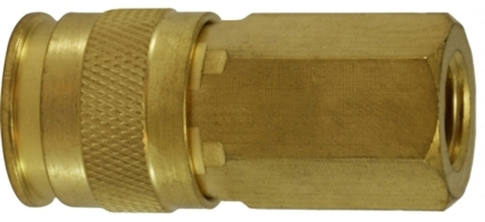 HAK Pneumatic 1/4" Body x 1/4" NPT Female Universal Quick Coupler Brass