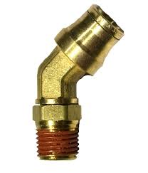 HAK Pneumatic DPLH SERIES D.O.T Brass Push to Connect 45 Elbow Swivel Fitting Imperial Tube x NPT Male