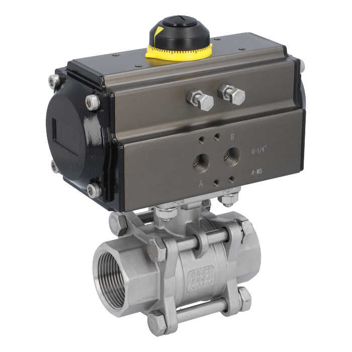 H.A.K. Pneumatic Two-way Stainless Steel Actuated Ball Valve - Single Acting