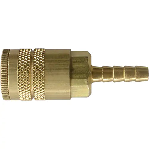 HAK Pneumatic 1/2" Body x 1/2" Hose ID Barb Automatic Industrial Interchange Coupler Steel