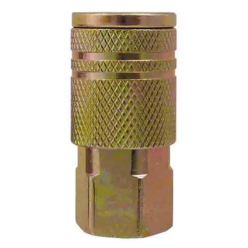 HAK Pneumatic 1/4" Body x 3/8" NPT Female Manual Industrial Interchange Coupler Steel