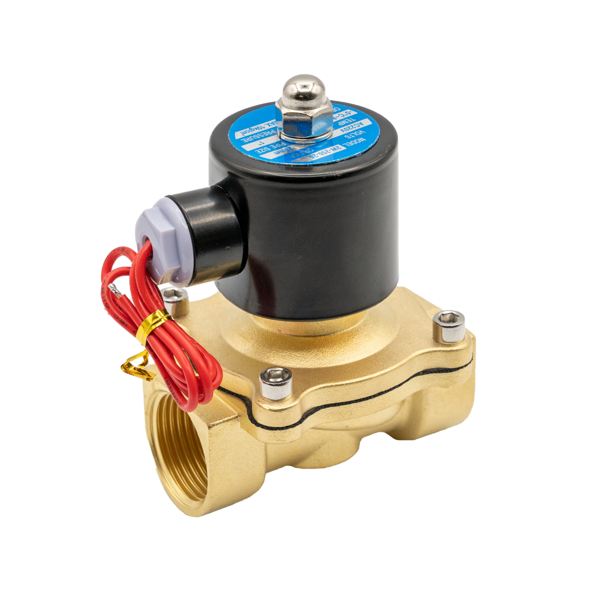 Brass Electric Solenoid Valve (2way / 2 Position), NPT 1” (2W250-25)