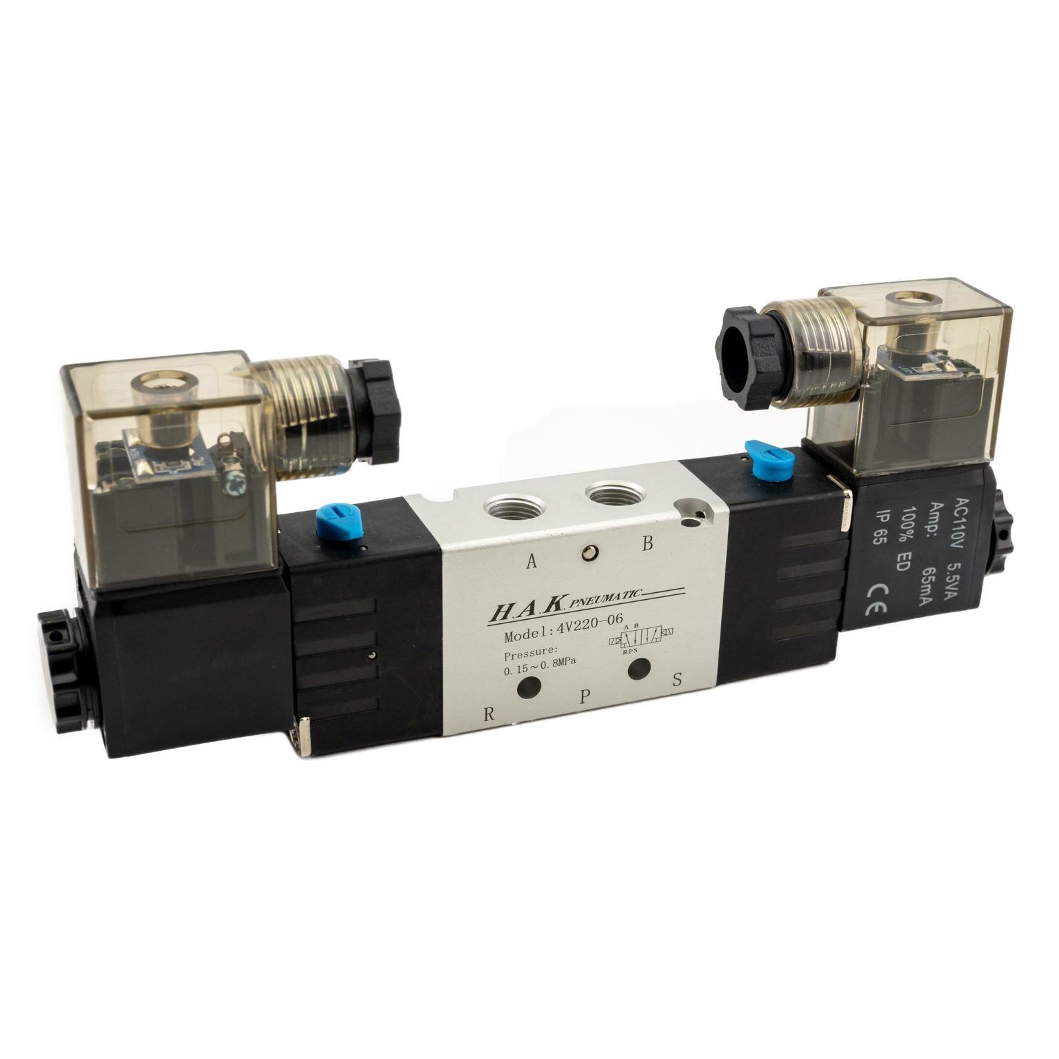 Directional Double Coil Solenoid Valve, Npt 1 8” (4v220-06)