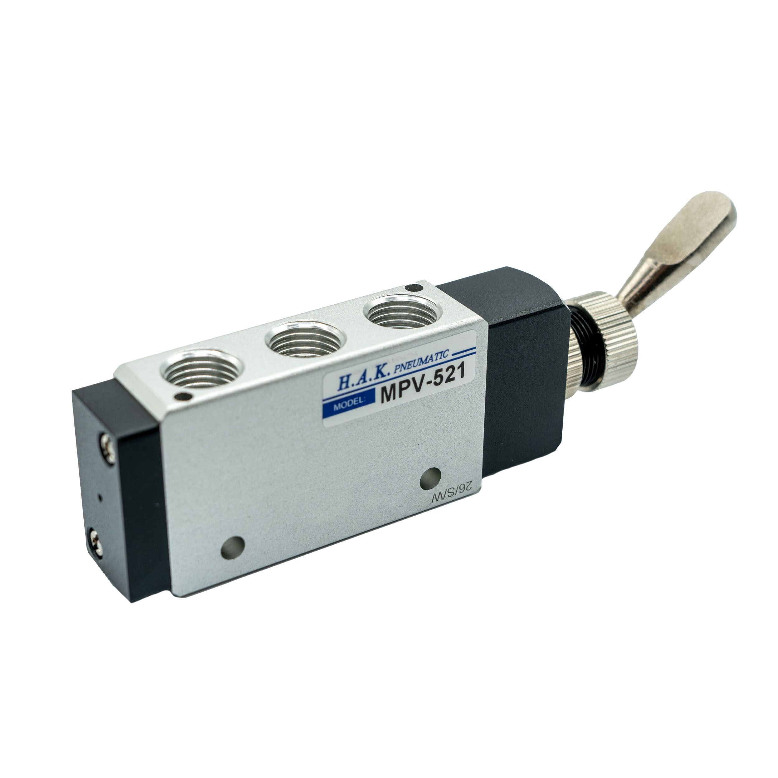Mechanical pneumatic Valve with Detented Toggle Switch NPT 1/8”. (MPV 522)