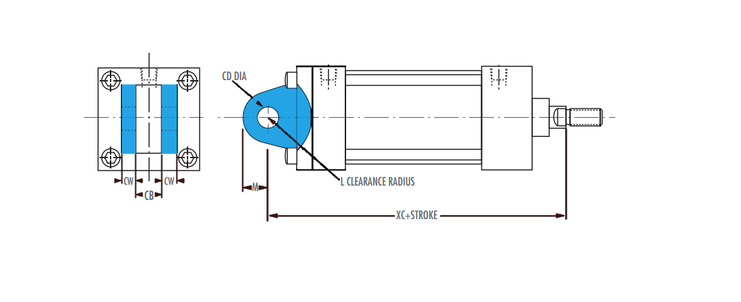 Clevis Mount with pin (NFPA MP1)