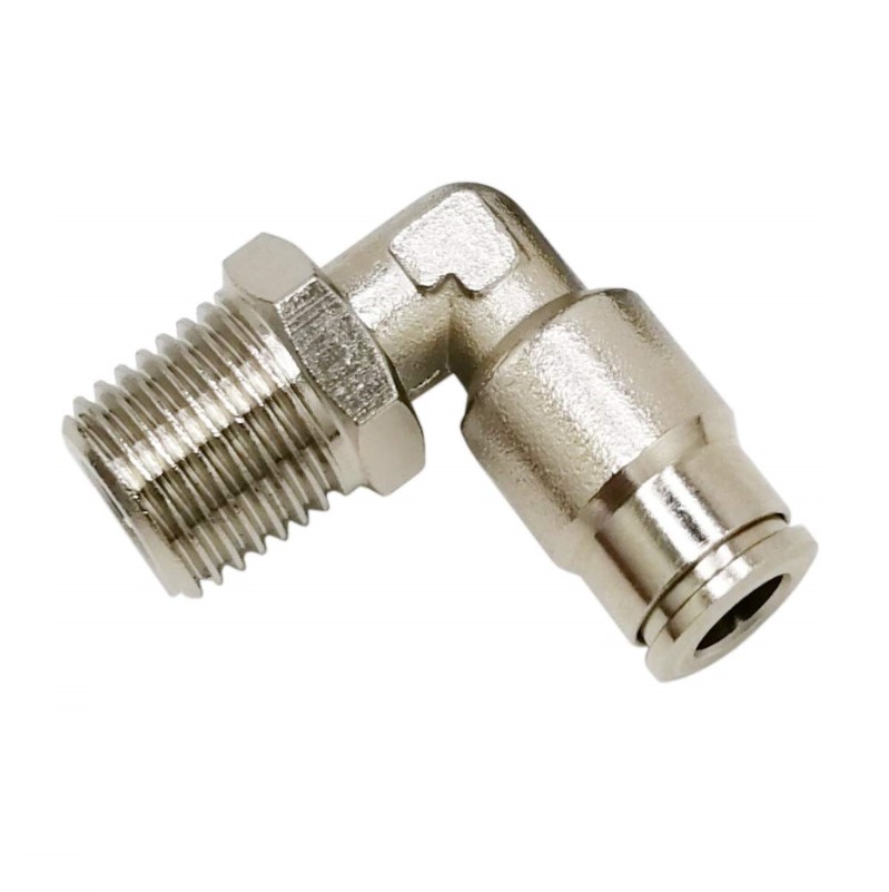 BMPL SERIES Nickel Plated Brass "Push to Connect 90 Elbow Fitting NPT Male"